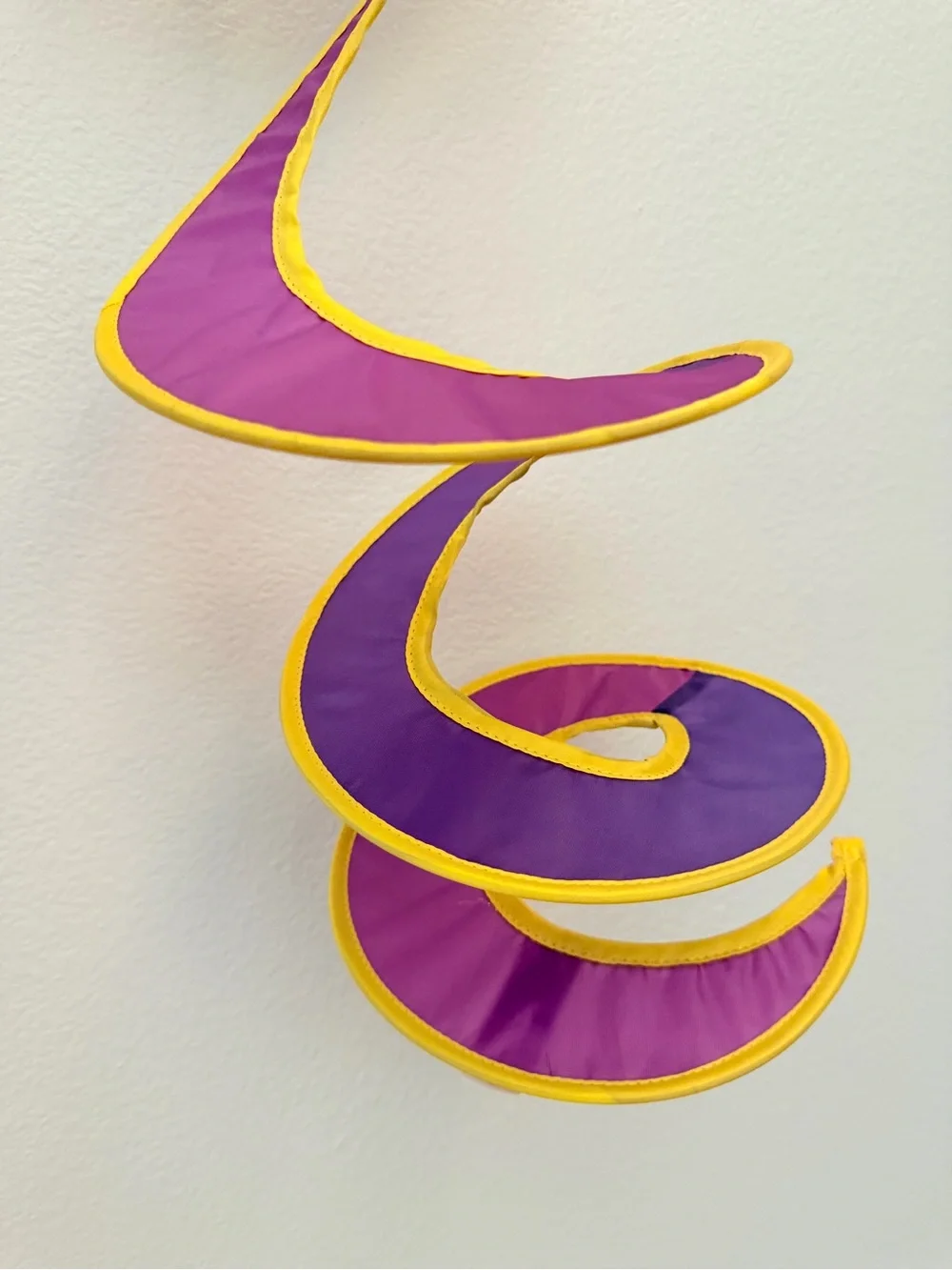 Halloween Witch Hat Spiral Hanging Decoration - Purple and Black